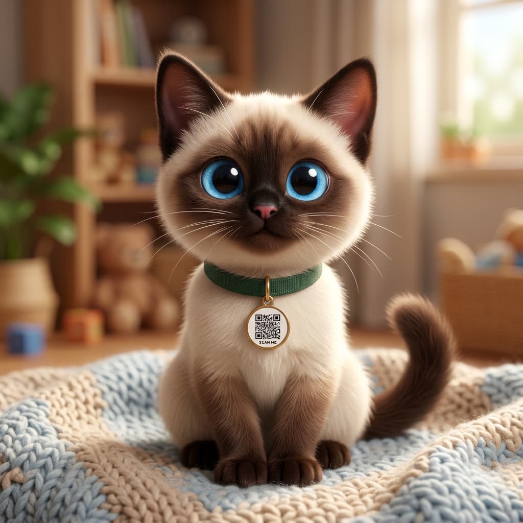Maya, gata siamesa protegida con PetGo